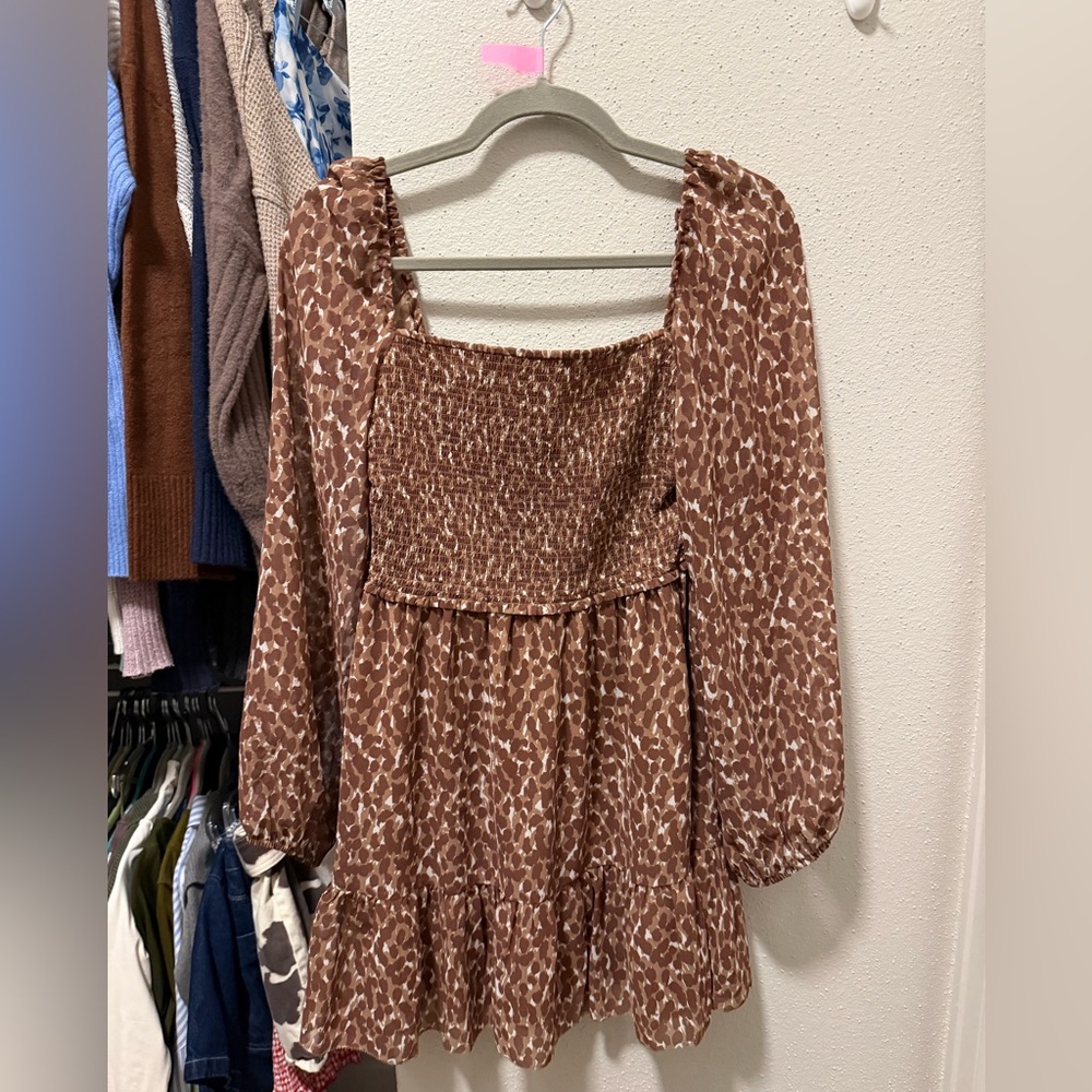 Brown Cheetah Patterned Aritizia Women's Dress